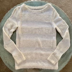 Ann Taylor LOFT Semi-Sheer Sequin Striped Sweater